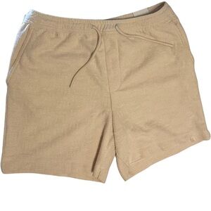 NWT Denim & Flower Men's Beige Athletic Shorts Casual Gym Size